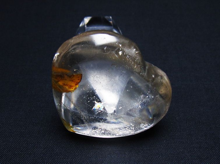 水晶 ハート置物 一点物 145-1505