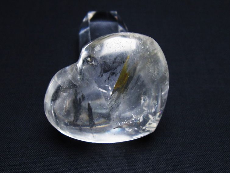 水晶 ハート置物 一点物 145-1507
