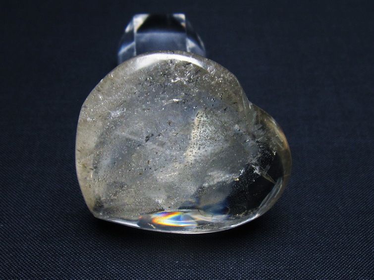 水晶 ハート置物 一点物 145-1513