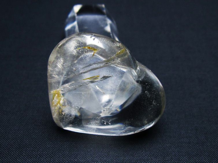 水晶 ハート置物 一点物 145-1518