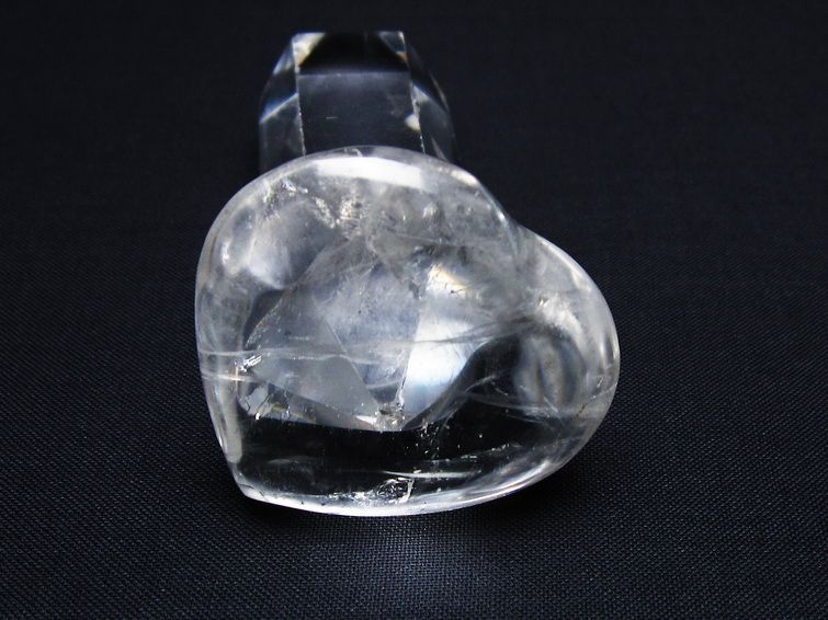 水晶 ハート置物 一点物 145-1519