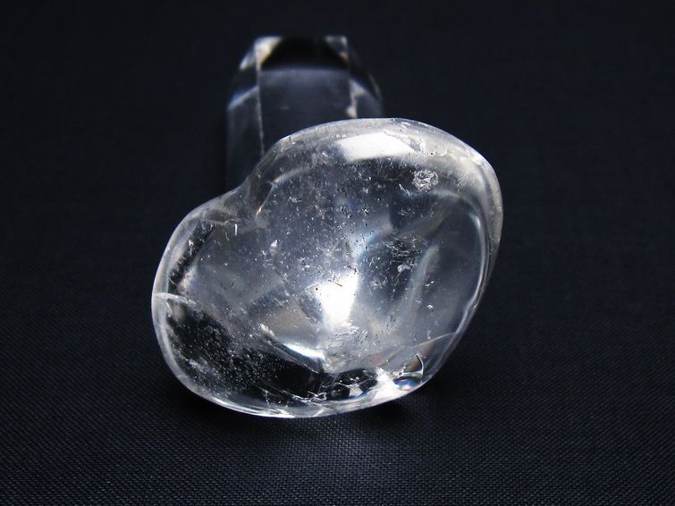 水晶 ハート置物 一点物 145-1522