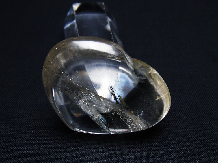 水晶 ハート置物 一点物 145-1523
