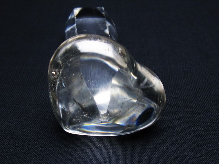 水晶 ハート置物 一点物 145-1526
