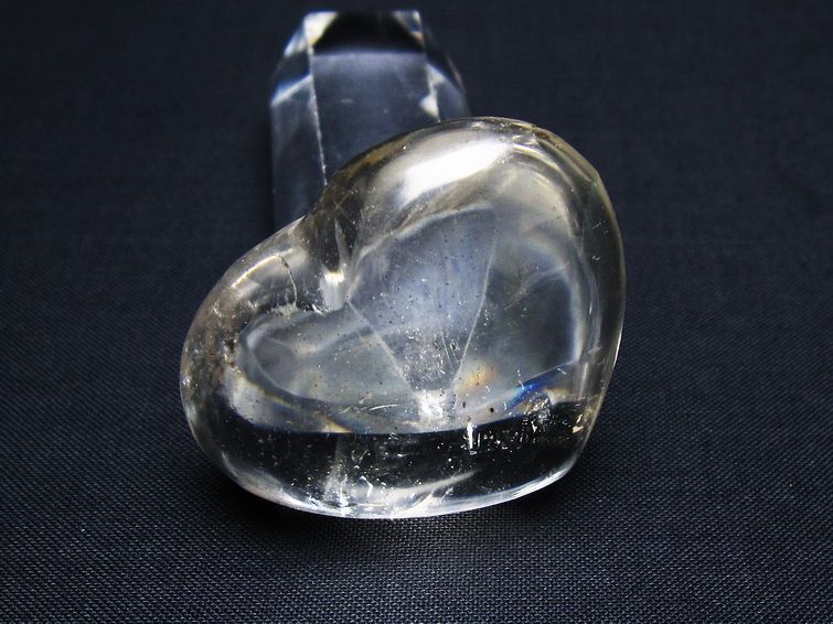 水晶 ハート置物 一点物 145-1526