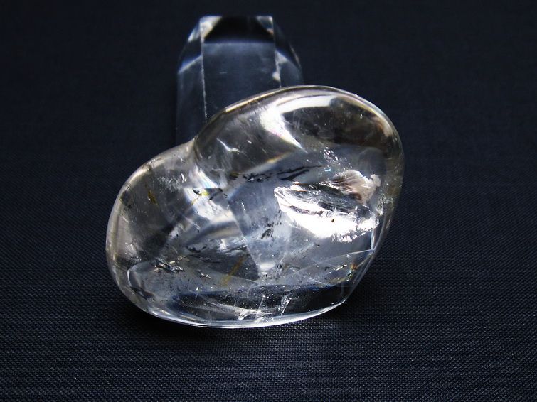水晶 ハート置物 一点物 145-1527