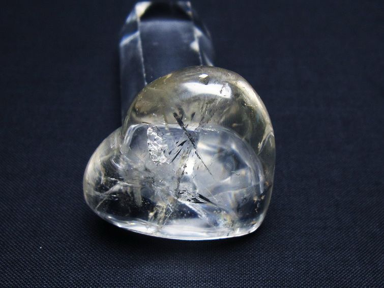 水晶 ハート置物 一点物 145-1528