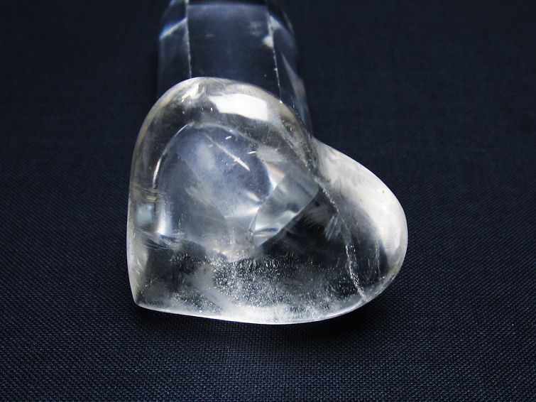 水晶 ハート置物 一点物 145-1531