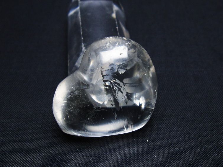 水晶 ハート置物 一点物 145-1536
