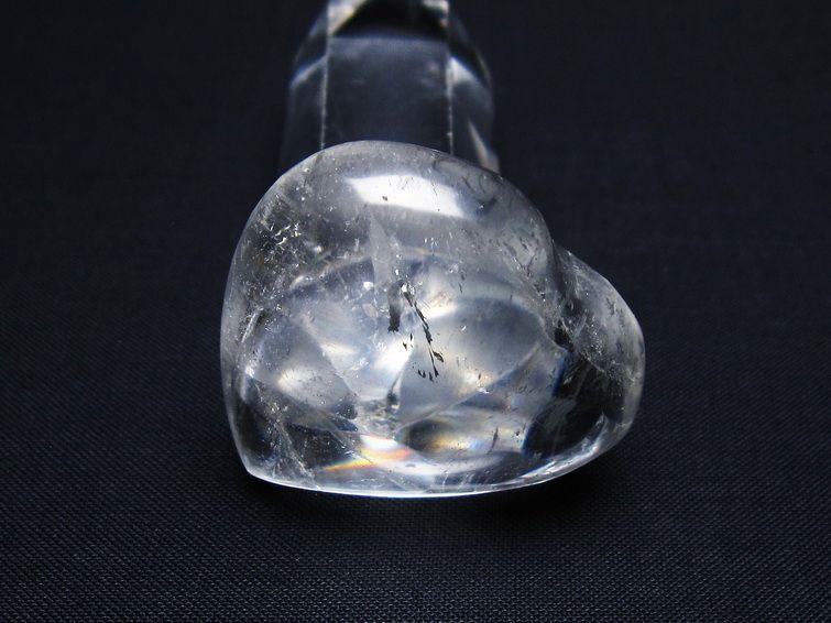水晶 ハート置物 一点物 145-1546