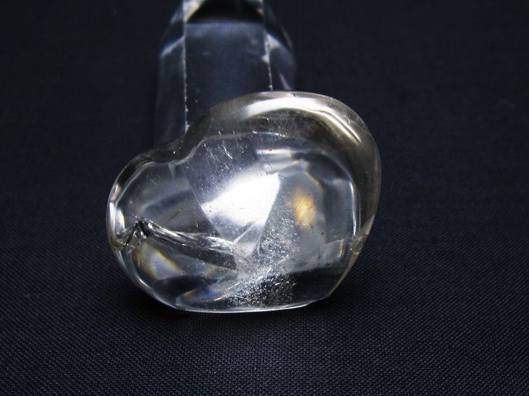 水晶 ハート置物 一点物 145-1553