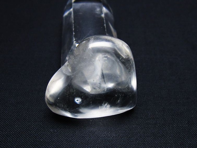 水晶 ハート置物 一点物 145-1554