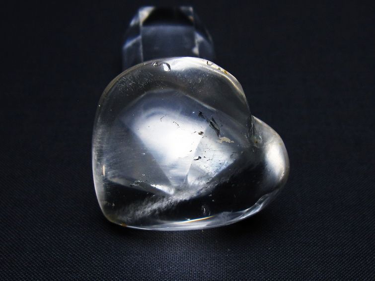 水晶 ハート置物 一点物 145-1558