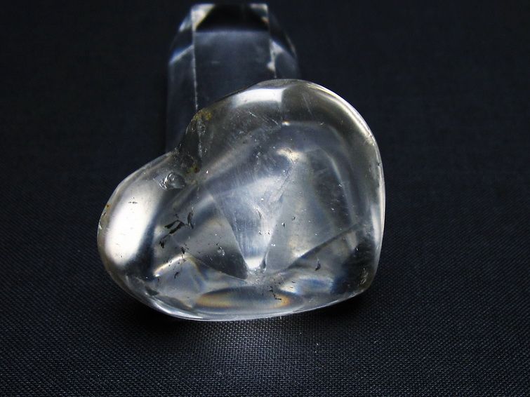 水晶 ハート置物 一点物 145-1558