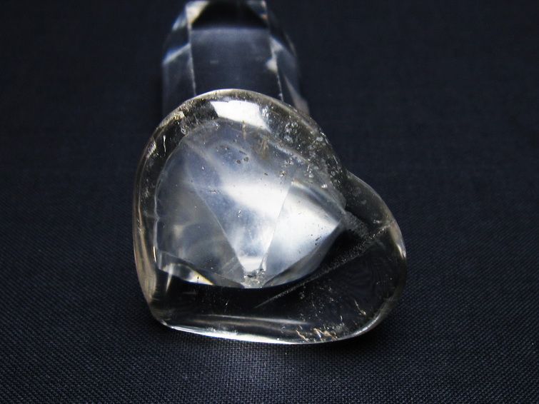 水晶 ハート置物 一点物 145-1561