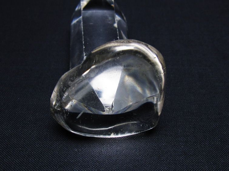 水晶 ハート置物 一点物 145-1561