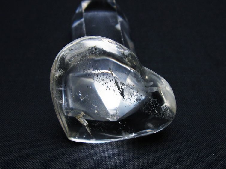 水晶 ハート置物 一点物 145-1566