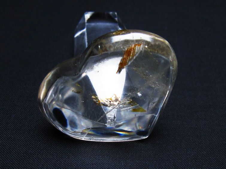 水晶 ハート置物 一点物 145-1570