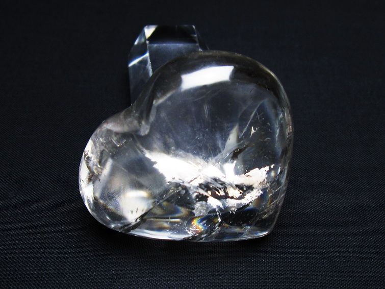 水晶 ハート置物 一点物 145-1571