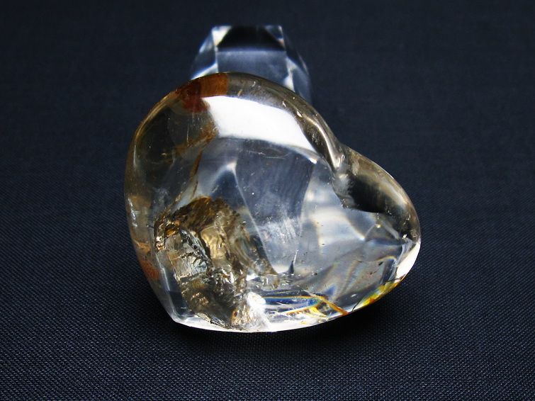 水晶 ハート置物 一点物 145-1572