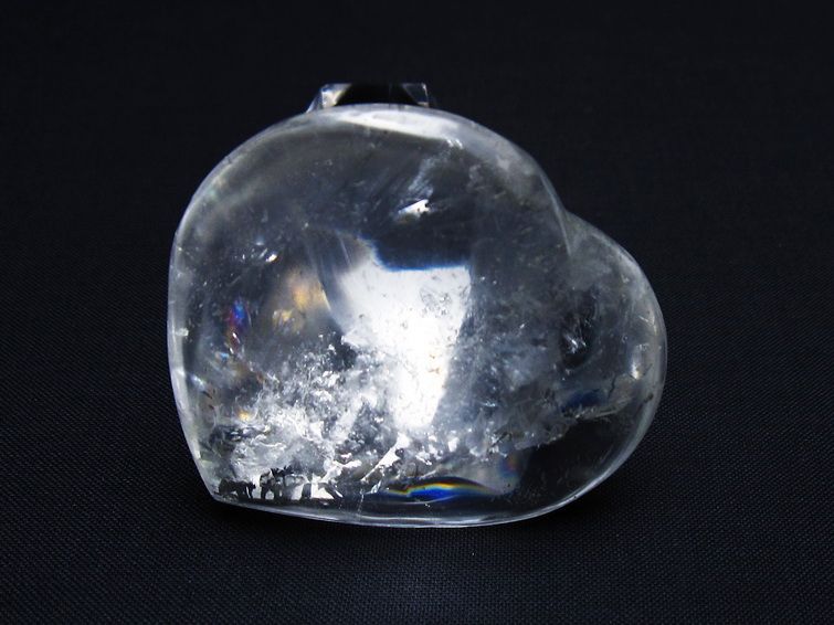 水晶 ハート置物 一点物 145-1573