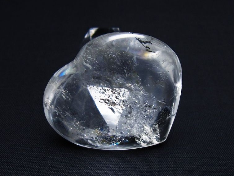 水晶 ハート置物 一点物 145-1573
