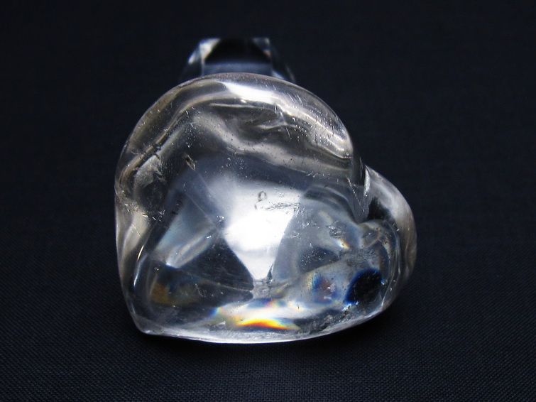 水晶 ハート置物 一点物 145-1579