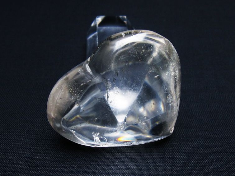 水晶 ハート置物 一点物 145-1579