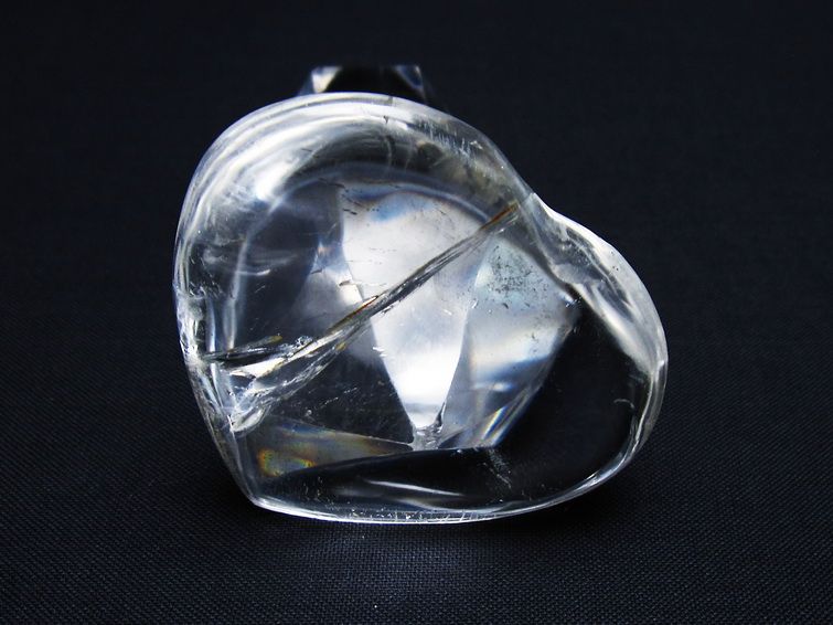 水晶 ハート置物 一点物 145-1592