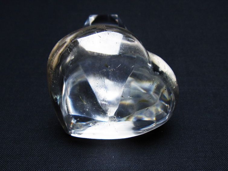 水晶 ハート置物 一点物 145-1593