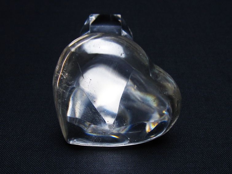 水晶 ハート置物 一点物 145-1597
