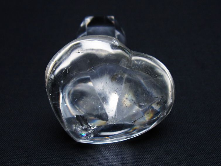 水晶 ハート置物 一点物 145-1598