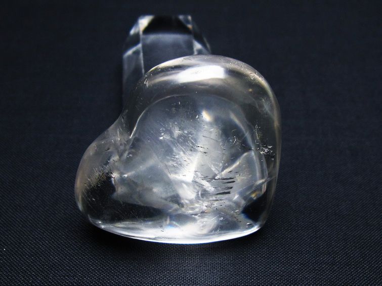 水晶 ハート置物 一点物 145-1601