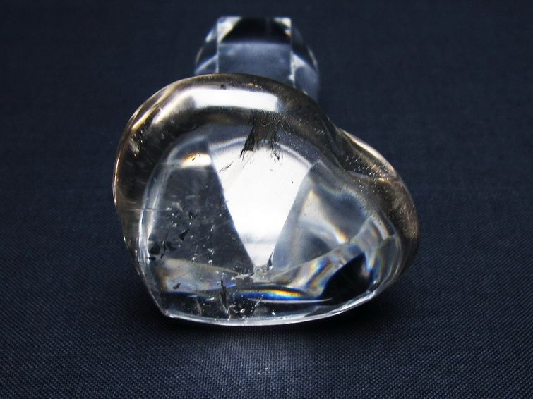 水晶 ハート置物 一点物 145-1605