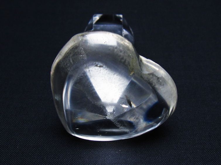 水晶 ハート置物 一点物 145-1606