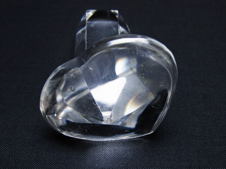 水晶 ハート置物 一点物 145-1608