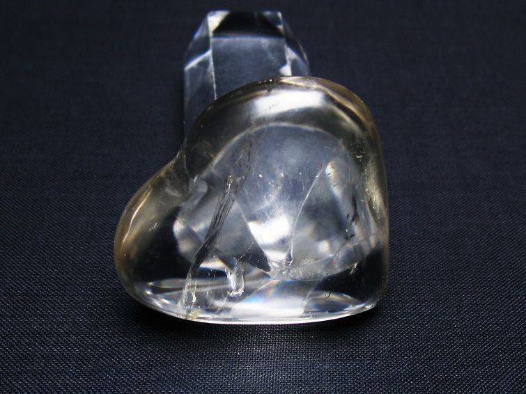 水晶 ハート置物 一点物 145-1612