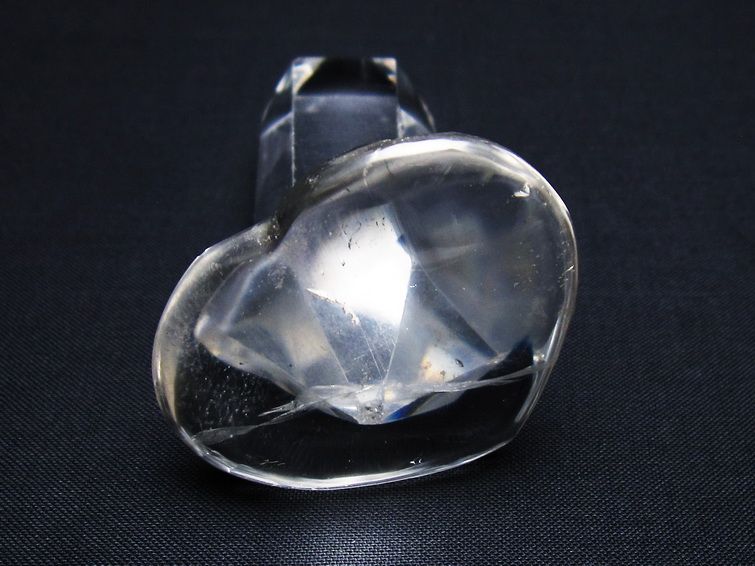 水晶 ハート置物 一点物 145-1613