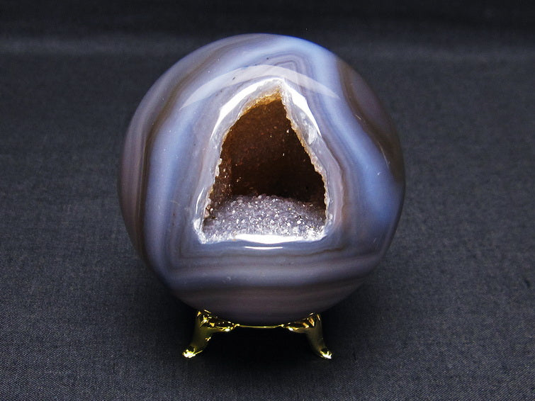 アゲート 笑口丸玉 ジオード スフィア 丸玉 一点物 151-5622 【sold out】