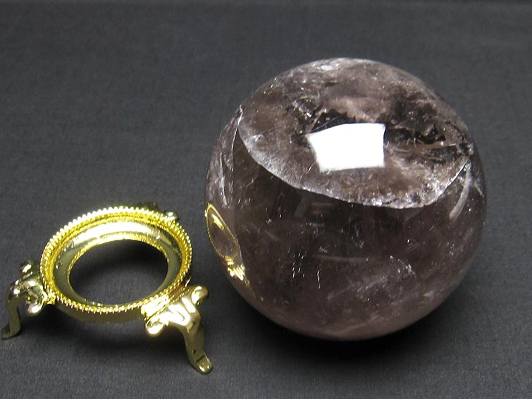 アメジスト 丸玉 虹入り 77mm スフィア 一点物 151-5858