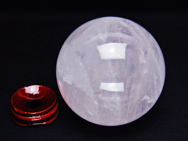 ミルキークォーツ 丸玉 73mm ピンク 一点物 151-5946