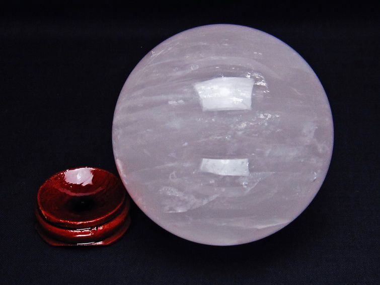 ミルキークォーツ 丸玉 75mm ピンク 一点物 151-5947