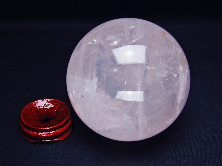 ミルキークォーツ 丸玉 75mm ピンク 一点物 151-5954