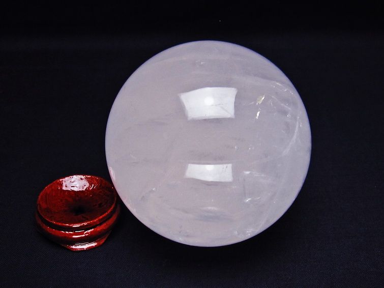 ミルキークォーツ 丸玉 76mm ピンク 一点物 151-5957