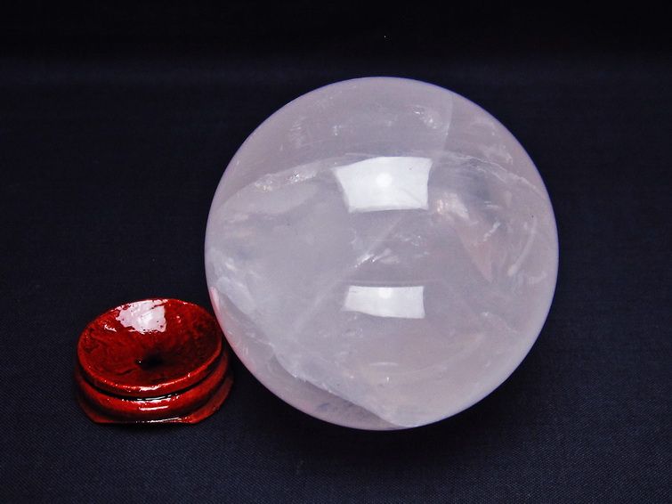 ミルキークォーツ 丸玉 72mm ピンク 一点物 151-5960