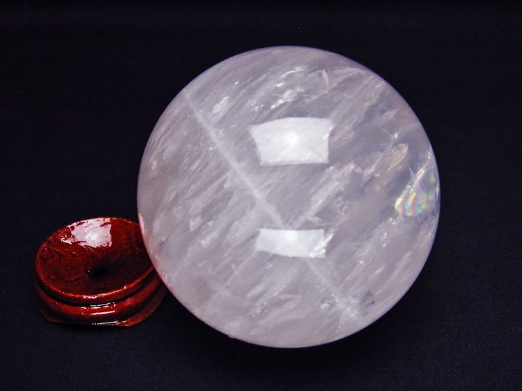 ミルキークォーツ 丸玉 72mm ピンク 一点物 151-5963