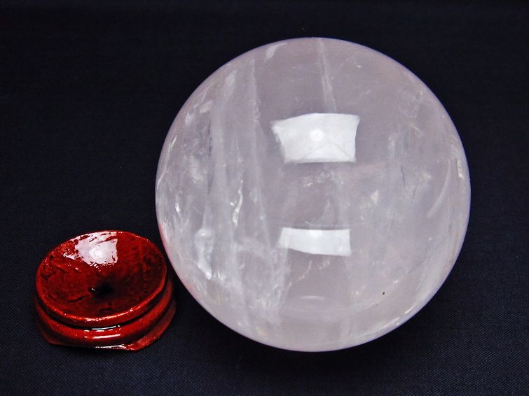 ミルキークォーツ 丸玉 71mm ピンク 一点物 151-5965