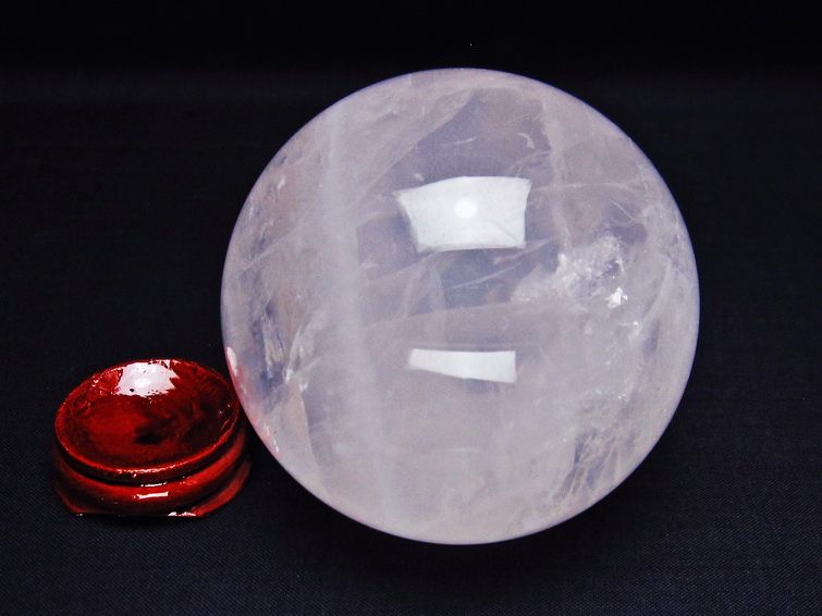 ミルキークォーツ 丸玉 75mm ピンク 一点物 151-5999