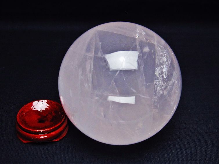 ミルキークォーツ 丸玉 76mm ピンク 一点物 151-6001