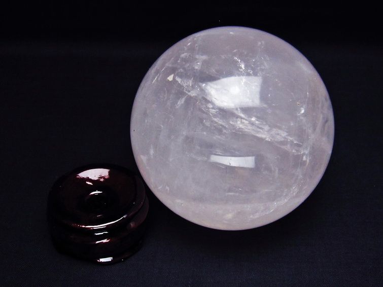 ミルキークォーツ 丸玉 88mm ピンク 一点物 151-6023